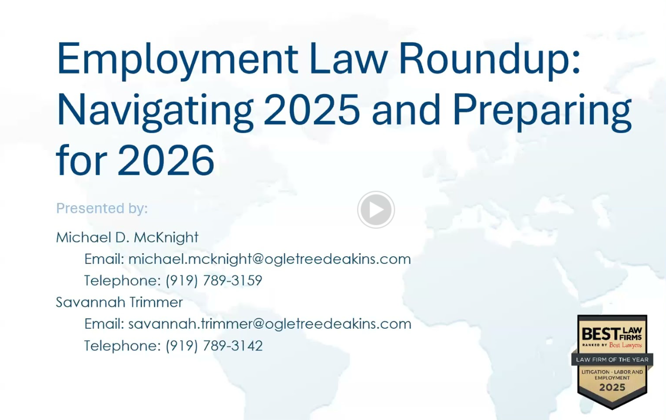 Employment Law Roundup: Navigating 2025 and Preparing for 2026